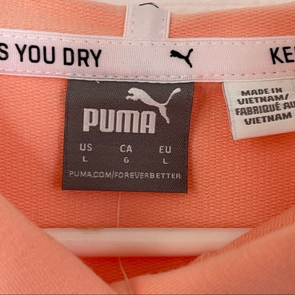 Puma Cropped Hoodie Large NWT - Picture 4 of 7
